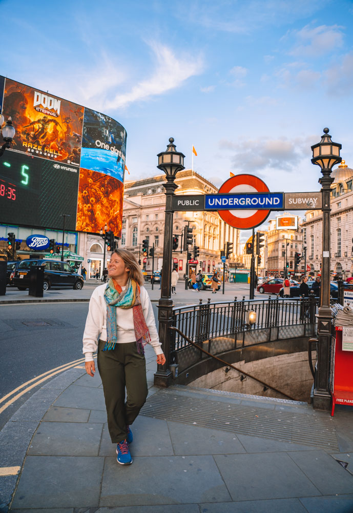 Exploring Piccadilly Circus in London - a must-see in any London 5-day itinerary