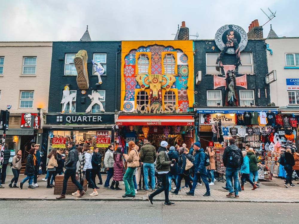 The crazy shop fronts of Camden High Street