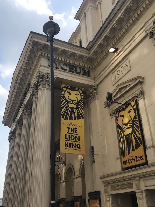 Lyceum Theatre, where they perform The Lion King
