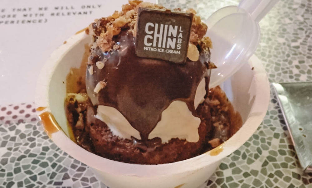 The nitrogen ice cream of Chin Chin Labs in Camden